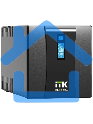 Источник бесперебойного питания ITK Electra EET-1000VA-1-002-S 600Вт 1000ВА черный