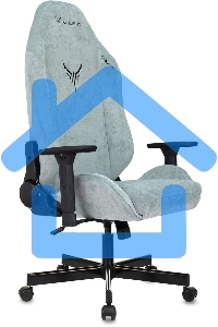 Кресло игровое Бюрократ Knight N1 Fabric серо-голубой Light-28 с подголов. крестовина металл