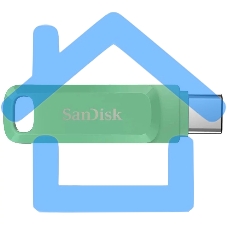 Флешка USB SanDisk SDDDC3 128 Gb, USB3.1 Type-C, зеленая
