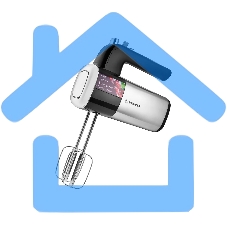 Миксер BRAYER, 800 Вт, 5 скор.реж, турбо,насад. венчики, насад для взбивания