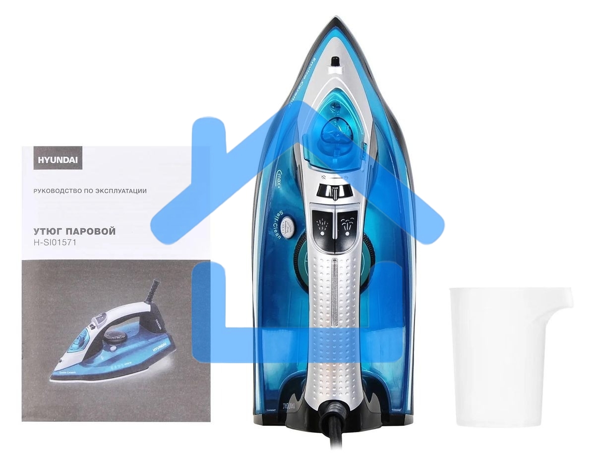 Утюг Hyundai H-SI01336 2800Вт черный/голубой