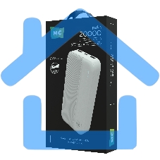 Портативный аккумулятор MORE CHOICE (4620202552938) PB25-20 20000mAh 2USB+Type-C+1micro USB 2.0A, белый