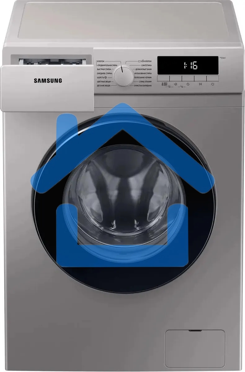 Стиральная машина Samsung WW80T3040BS/LP серебристый, загрузка фронтальная 8 кг, 1400 об/мин, класс: A