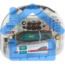 Гравировальная машина FIT DG-130PL, 130 Вт, 10000-35000 об/мин, 2,4/3,2 мм, БС щеток, набор насадок 210 шт., кейс