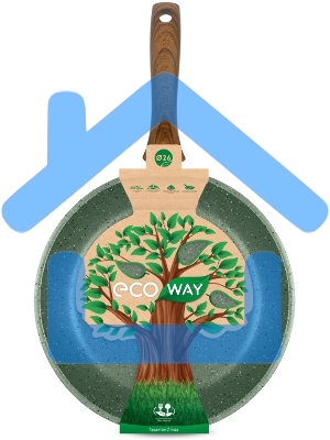 Сковорода НМП ECO WAY EW126, 26 см зеленый