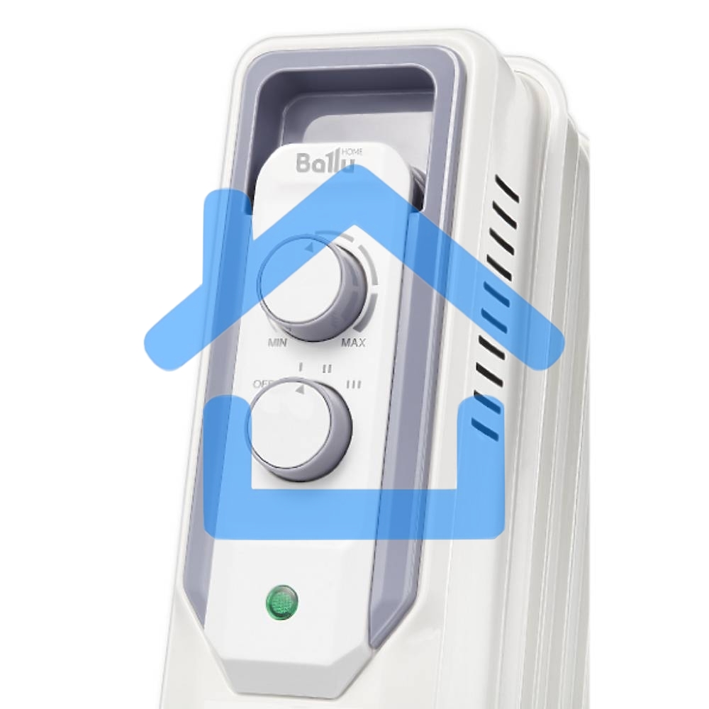 Обогреватель масляный Ballu CUBE BOH/CB-05W (5 секций), белый, 1000 Вт, 15 м2, механический термостат