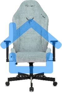 Кресло игровое Бюрократ Knight N1 Fabric серо-голубой Light-28 с подголов. крестовина металл