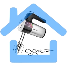 Миксер BRAYER, 800 Вт, 5 скор.реж, турбо,насад. венчики, насад для взбивания