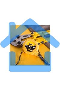 Рулетка Deli DL9010B 10м*25мм Метрическая. Корпус ударопрочный, компактный.