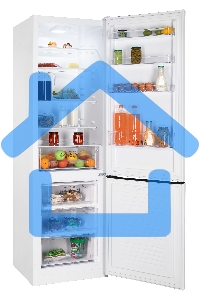 Холодильник Nordfrost NRB 134 W белый двухкамерный 238/100л морозилка снизу, капельная система