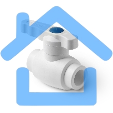 Кран шаровой 50 полнопроходной полипропиленовый PPR белый