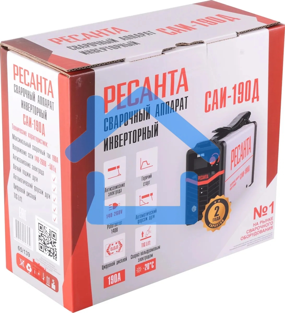 Сварочный аппарат Ресанта САИ-190Д инвертор ММА/TIG 7.2кВт