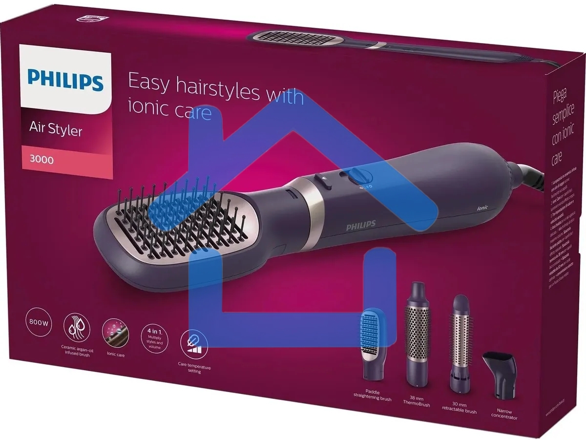 Фен-щетка Philips BHA313/00 800Вт фиолетовый