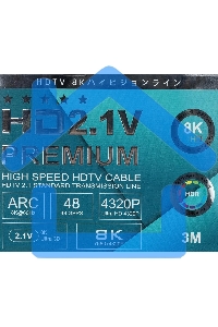 Кабель аудио-видео Premier 12392 HDMI (m)/HDMI (m) 3м. позолоч.конт. черный