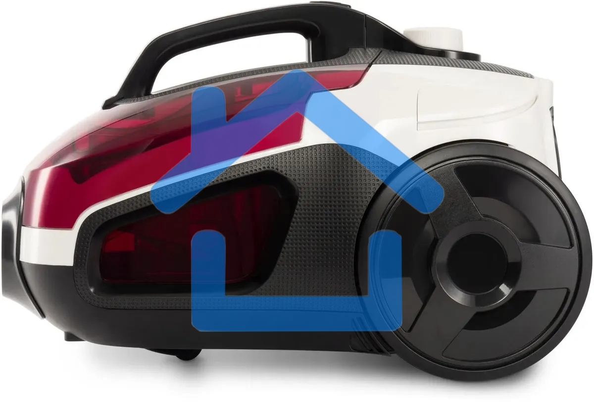 Пылесос Hyundai HYV-C3370 белый/красный, 380/2400 Вт, уборка сухая, пылесборник контейнер 3.5 л