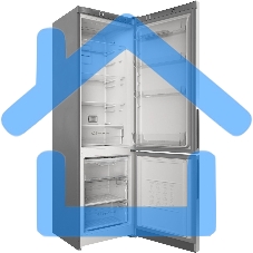 Холодильник Indesit ITS 4200 XB нержавеющая сталь, двухкамерный, 247/78л, морозилка снизу, No Frost