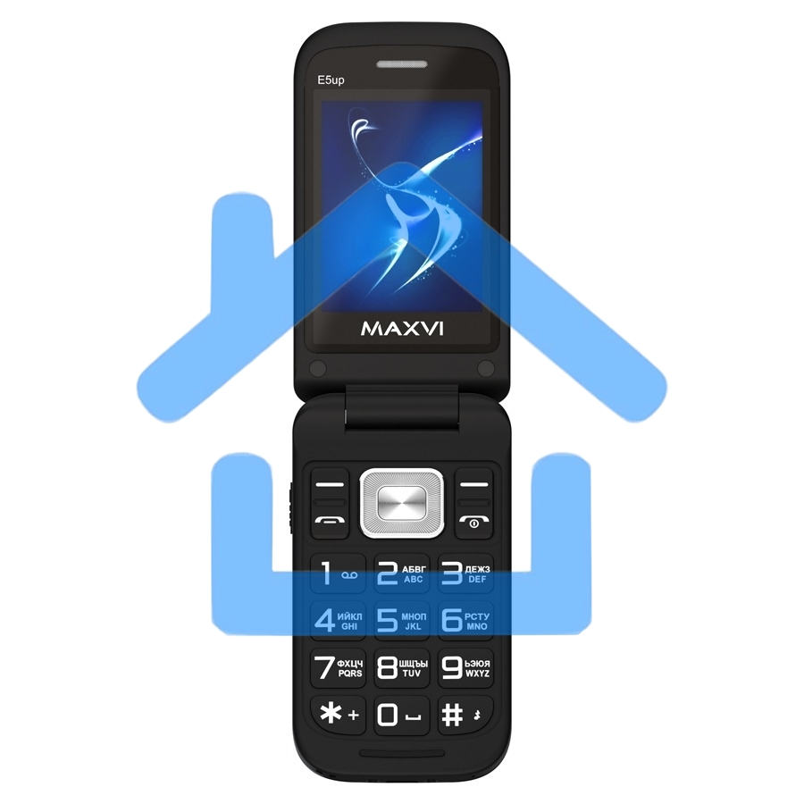 Мобильный телефон Maxvi E5 up черный