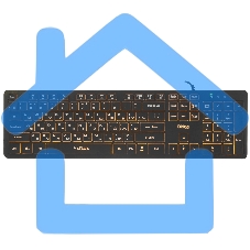 Клавиатура Dialog Katana KK-ML17U BLACK - Multimedia, с янтарной подсветкой клавиш, USB, черная