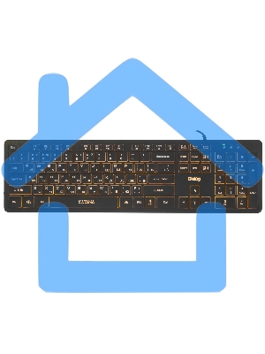 Клавиатура Dialog Katana KK-ML17U BLACK - Multimedia, с янтарной подсветкой клавиш, USB, черная