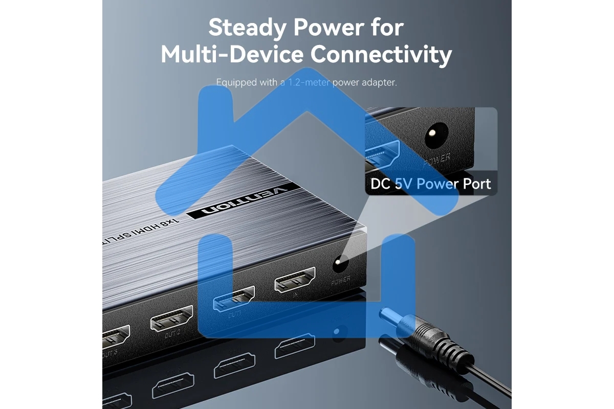 Разветвитель - сплиттер Vention HDMI 19F/8x19F на 8 мониторов