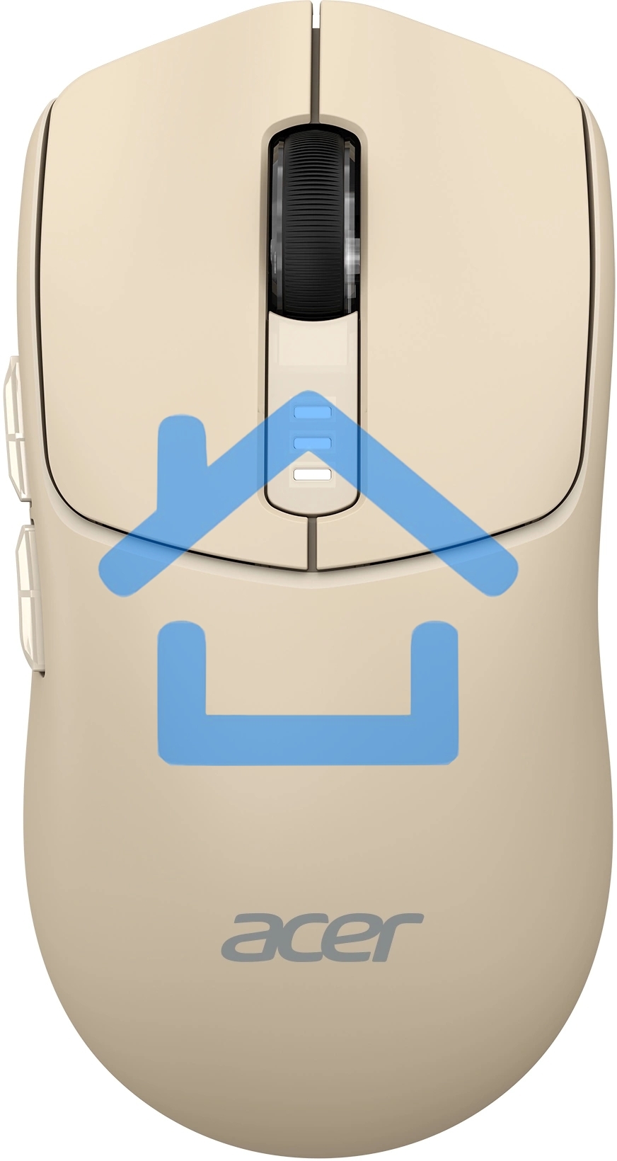 Мышь беспроводная Acer OMR312 бежевый, 3200 dpi, радиоканал, Bluetooth, USB, кнопки - 5