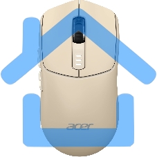 Мышь беспроводная Acer OMR312 бежевый, 3200 dpi, радиоканал, Bluetooth, USB, кнопки - 5