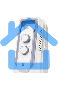 Обогреватель масляный Ballu CUBE BOH/CB-07W (7 секций), белый, 1500 Вт, 15 м2, механический термостат