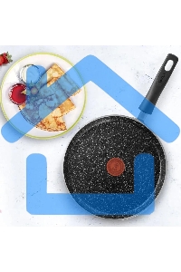 Сковорода блинная Tefal Rock 04235525 круглая 25см покрытие: Mineralia ручка несъемная (без крышки) черный