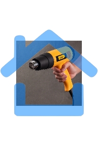 Фен технический Deli DL391201 (2000Вт, рабочая температура 400/600 град.)