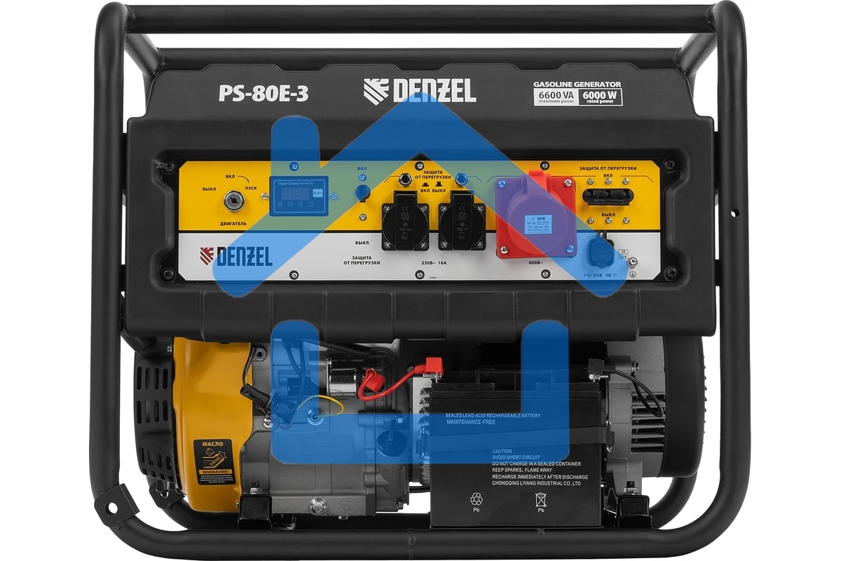 Электрогенератор бензиновый Denzel PS 80 E-3, 6.5 кВт, 85 дБ, 87 кг