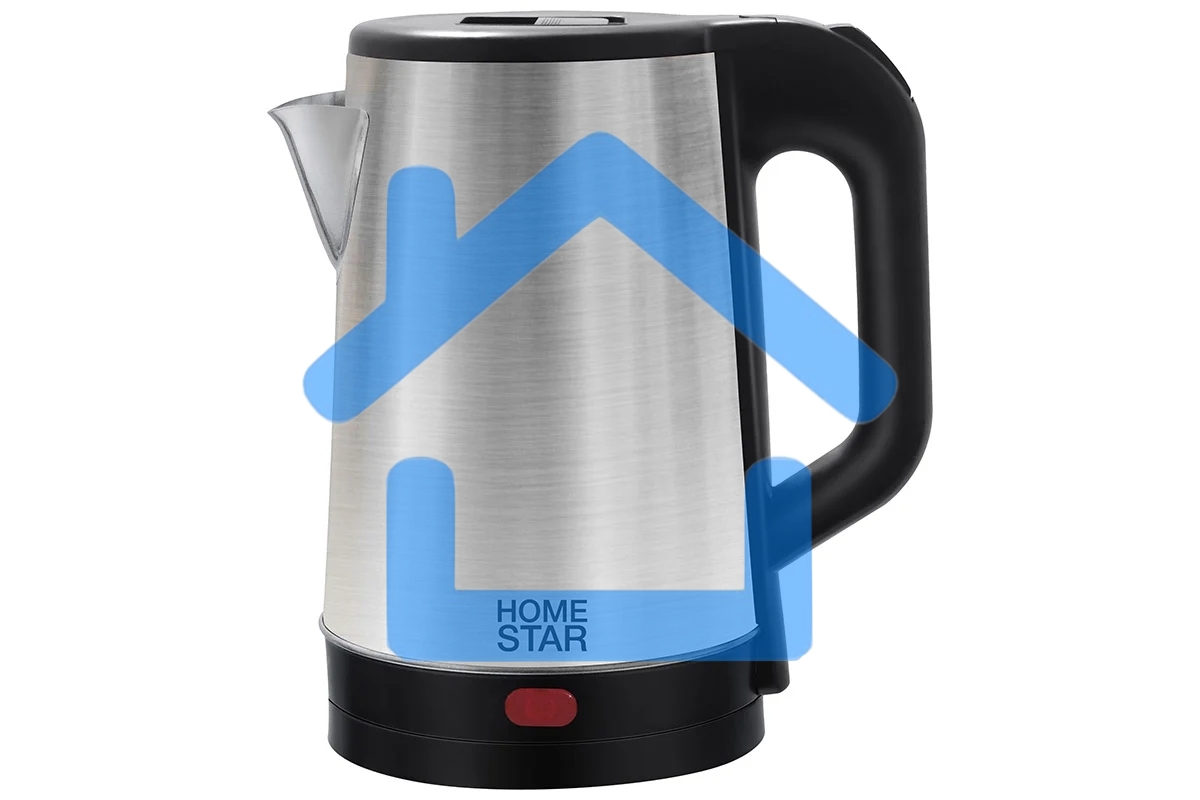 Чайник электрический HOMESTAR HS-1041 1,8 л, 1500 Вт, нержавейка, стальной/черный