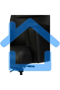 Кресло руководителя Бюрократ _DUKE черный, кожа, крестовина металл/дерево