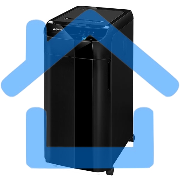 Шредер Fellowes AutoMax 350C (секр.P-4)/фрагменты/350лист./68лтр./скрепки/скобы/пл.карты/CD