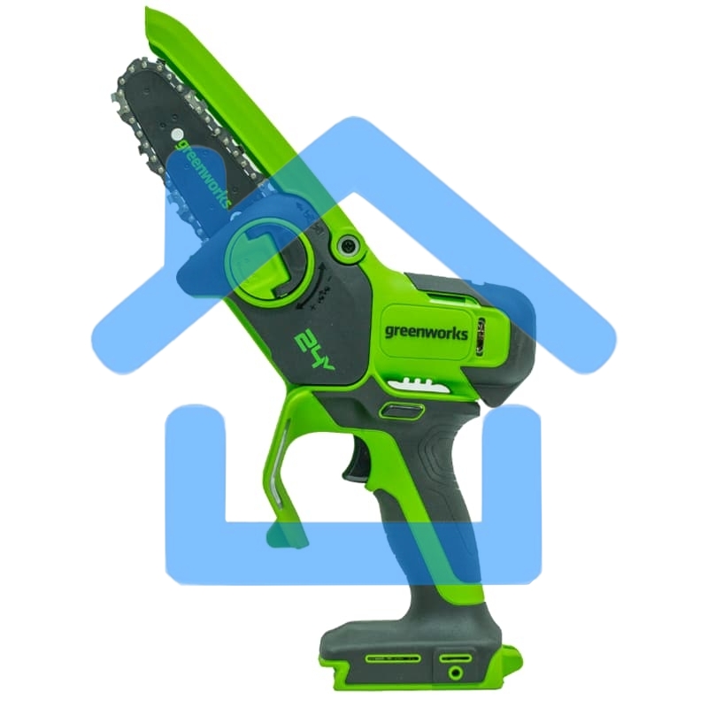 Цепная мини пила GreenWorks G24MCS10K2 аккумуляторная, 24v, 10 см, c АКБ 2АЧ и ЗУ (2008207UA)