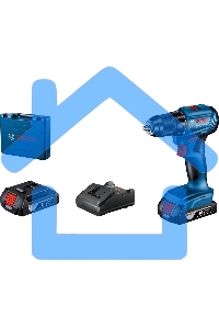 Дрель-шуруповерт Bosch GSB 185-LI, Аккумуляторная, 18В, 2 АКБ, Кейс