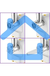 Мясорубка электрическая Kitfort КТ-2113-2 1000Вт белый/желтый