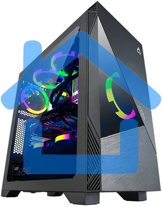 Компьютерный корпус Azza Eclipse черный без БП ATX 9x120мм 5x140мм 2xUSB 2.0 1xUSB 3.0 audio bott PSU