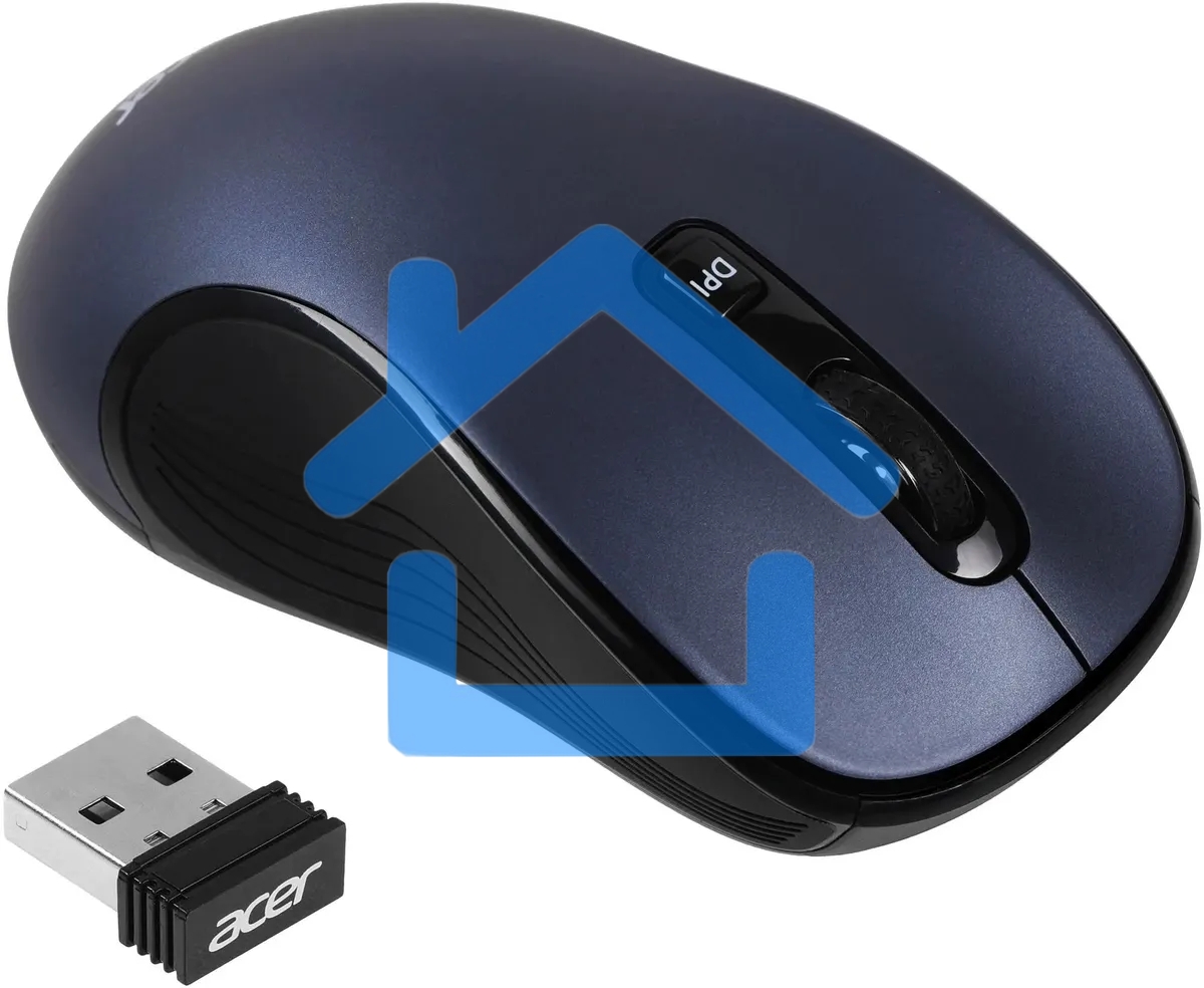 Мышь беспроводная Acer OMR306 черный/серый, 1600 dpi, радиоканал, USB, кнопки - 6
