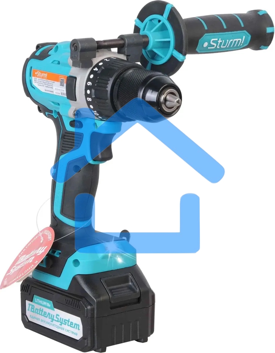 Дрель-шуруповерт Sturm! CD2080 аккум. патрон:быстрозажимной (кейс в комплекте)