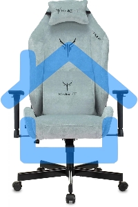 Кресло игровое Бюрократ Knight N1 Fabric серо-голубой Light-28 с подголов. крестовина металл