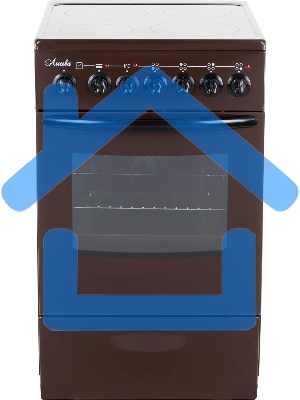 Плита электрическая Лысьва EF4006MK00 коричневый, конфорок 4 электрических, духовка 57 л, 50 см x 84 см x 60 см (без крышки)