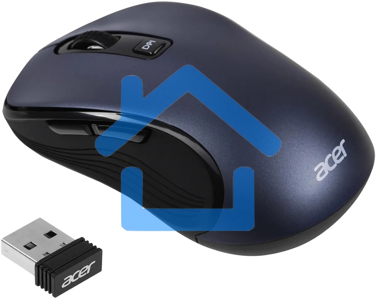 Мышь беспроводная Acer OMR306 черный/серый, 1600 dpi, радиоканал, USB, кнопки - 6