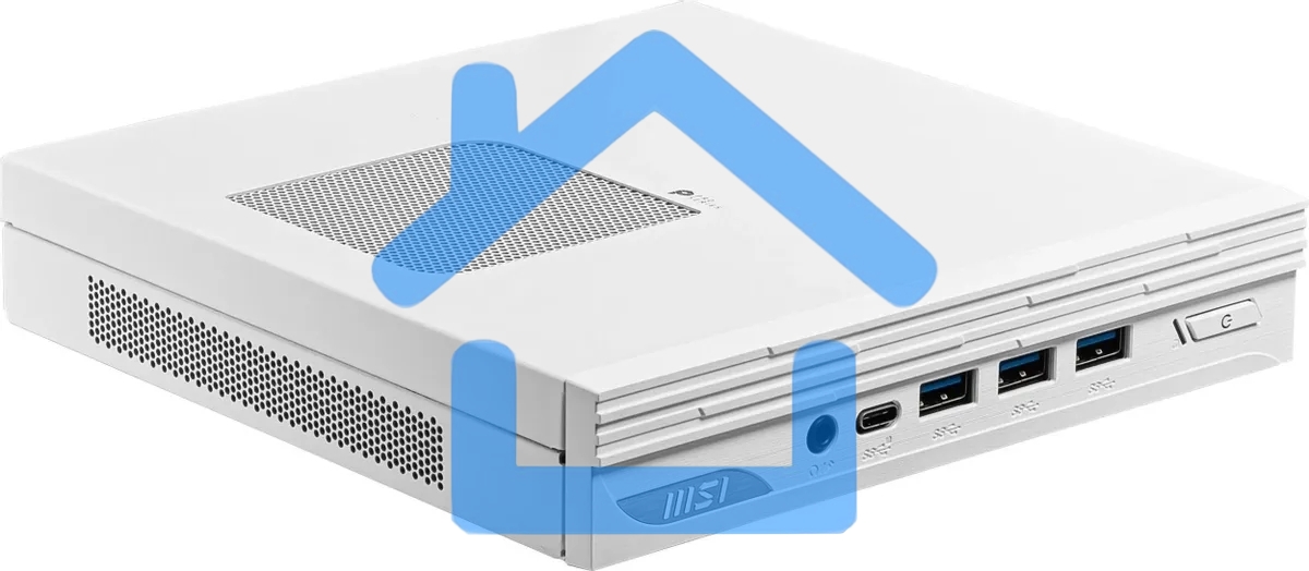 Мини ПК MSI Pro DP10 12M-221RU i5 1235U (1.3) 16Gb SSD 512Gb Iris Xe Windows 11 Professional 2.5xGbitEth WiFi BT 120W белый (9S6-B0A622-221)