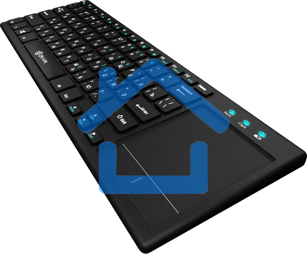 Клавиатура Oklick 830ST беспроводная, USB, Радиоканал, черный