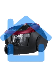 Пылесос Samsung VC18M31A0HP бордовый/черный, 380/1800 Вт, уборка сухая, пылесборник контейнер 2 л