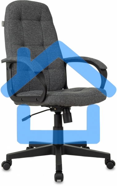 Кресло руководителя Бюрократ CH 002 Fabric 3C1 серый, крестов. пластик