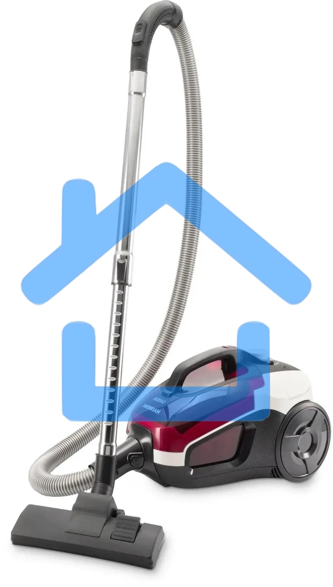 Пылесос Hyundai HYV-C3370 белый/красный, 380/2400 Вт, уборка сухая, пылесборник контейнер 3.5 л