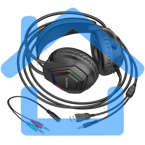 Наушники проводные BOROFONE (6974443389227) BO105 Thunder черный