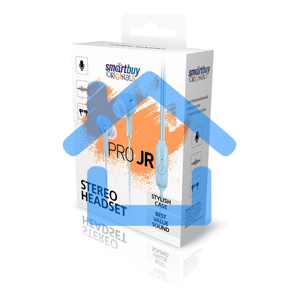 Внутриканальная гарнитура Smartbuy Pro JR, голубая (SBH-105-BU)
