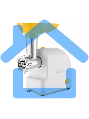 Мясорубка электрическая Kitfort КТ-2113-2 1000Вт белый/желтый